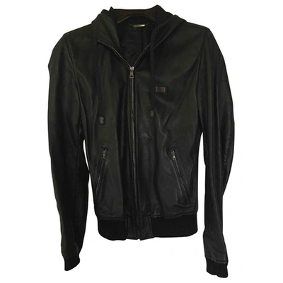 Pre-owned Dolce & Gabbana Black Leather Jacket