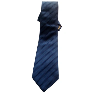 Pre-owned Saint Laurent Silk Tie In Blue