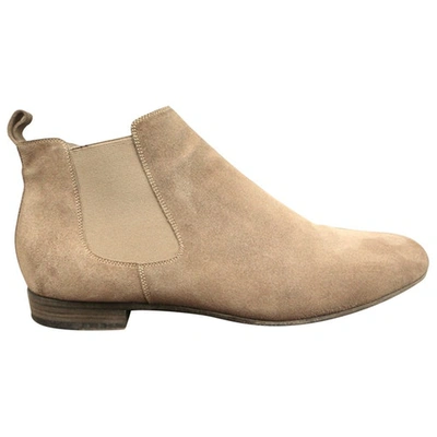 Pre-owned Sartore Camel Suede Boots