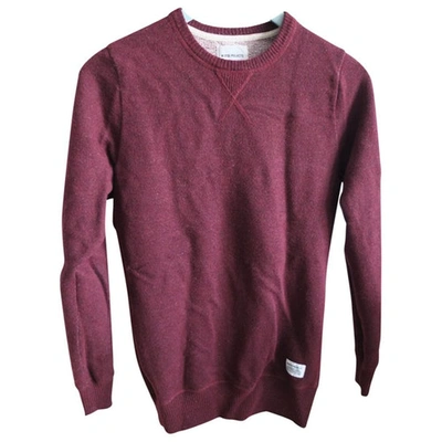 Pre-owned Norse Projects Wool Pull In Burgundy
