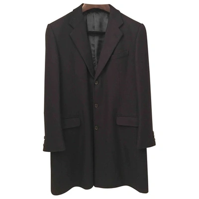 Pre-owned Prada Cashmere Coat In Black