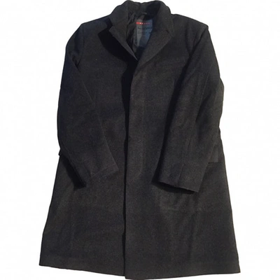 Pre-owned Prada Wool Coat In Grey