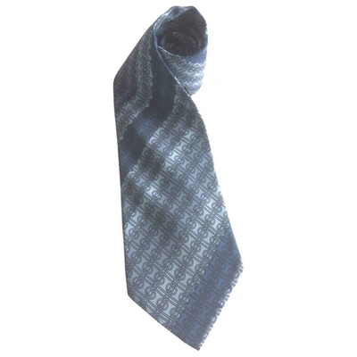 Pre-owned Jacques Fath Silk Tie In Blue