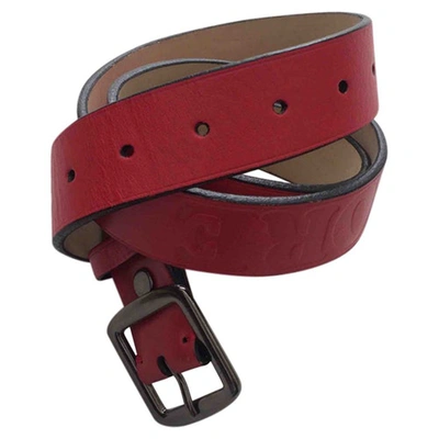 Pre-owned Marc Jacobs Leather Belt In Red