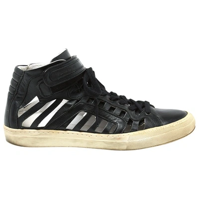 Pre-owned Pierre Hardy Leather High Trainers In Black