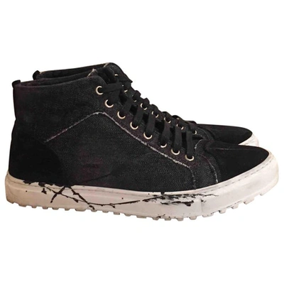 Pre-owned Antony Morato Cloth High Trainers In Black