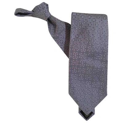 Pre-owned Gucci Silk Tie In Blue