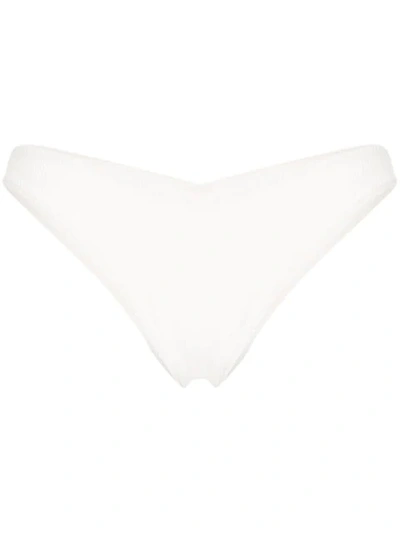 Frankies Bikinis Enzo V-cut Bikini Bottoms In White