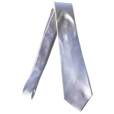 Pre-owned Fendi Silk Tie In White