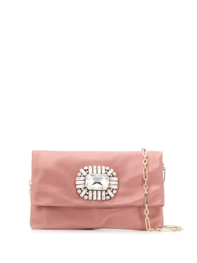 Jimmy Choo Titania晶饰镶嵌手拿包 In Pink