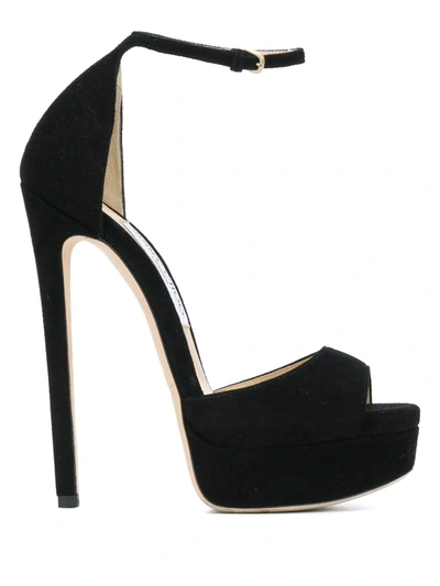 Jimmy Choo Max 150mm Platform Sandals In Black