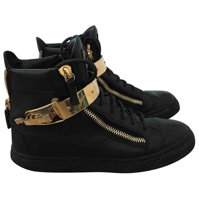 Pre-owned Giuseppe Zanotti Black Leather Trainers