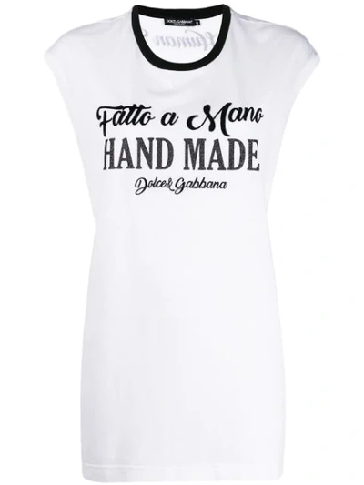 Dolce & Gabbana Hand Made Print T-shirt In White