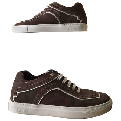 Pre-owned Pollini Trainers In Brown