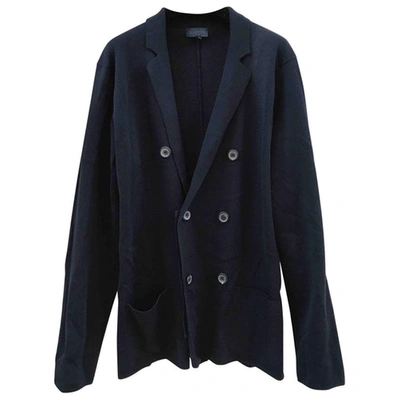 Pre-owned Lanvin Wool Vest In Navy