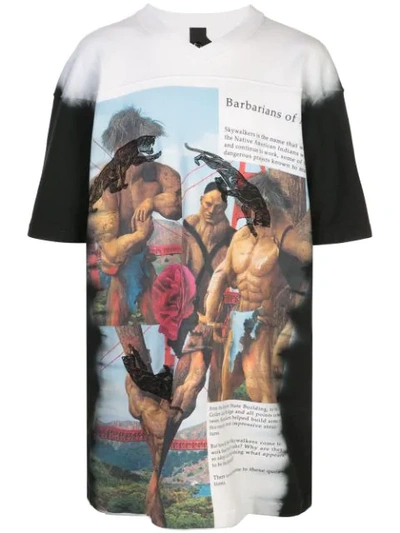 Bernhard Willhelm Barbarians-print Oversized T-shirt In Black
