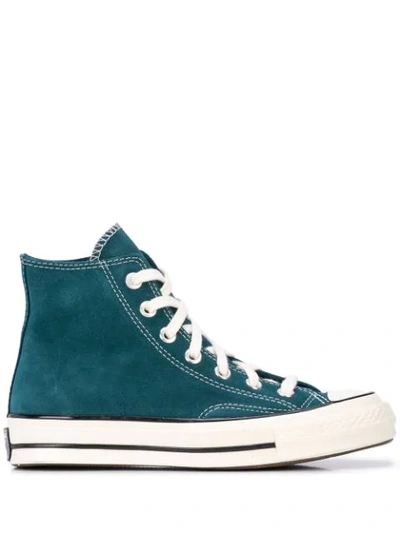 Converse Blue Chuck 70 Suede Low Top Trainers In Green