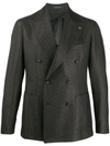TAGLIATORE HOUNDSTOOTH DOUBLE-BREASTED BLAZER