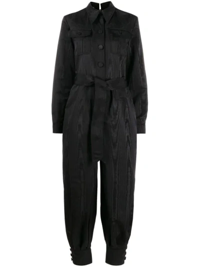 Gucci Ribbed Boiler Suit In Black