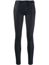 7 FOR ALL MANKIND COATED SKINNY JEANS