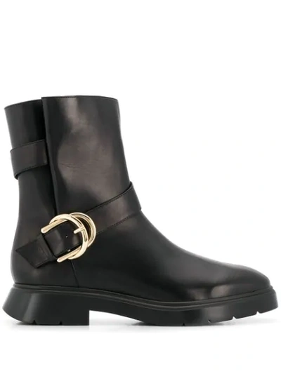 STUART WEITZMAN BRENNA SIDE BUCKLE BOOTS 