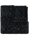 JOHN VARVATOS LEOPARD INTARSIA SCARF