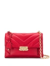 Michael Michael Kors Cece Quilted-effect Shoulder Bag In Red