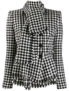 DOLCE & GABBANA DOGTOOTH FITTED JACKET