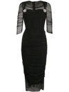 Dolce & Gabbana Tulle Midi Dress In Black