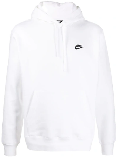 Nike Logo刺绣连帽衫 In White