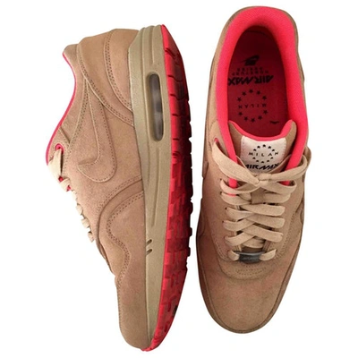 Pre-owned Nike Beige Leather Trainers