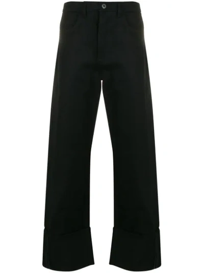Valentino 印花直筒长裤 In Black