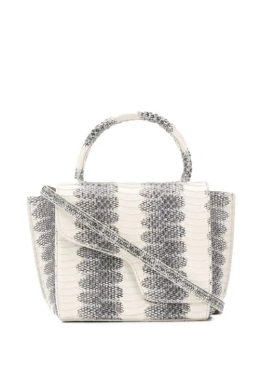 Atp Atelier Montalcino Snakeskin-effect Tote In White