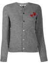 COMME DES GARÇONS PLAY EMBROIDERED CARDIGAN