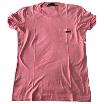 Pre-owned Dolce & Gabbana Pink Cotton T-shirt