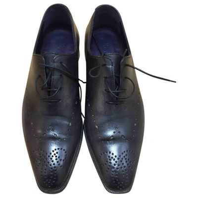 Pre-owned Berluti Leather Lace Ups In Blue