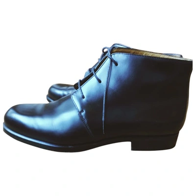 Pre-owned Church's Black Leather Boots