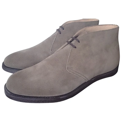 Pre-owned Church's Grey Suede Boots