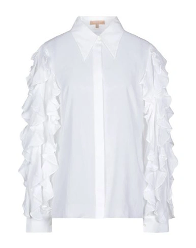 Michael Kors Solid Color Shirts & Blouses In White