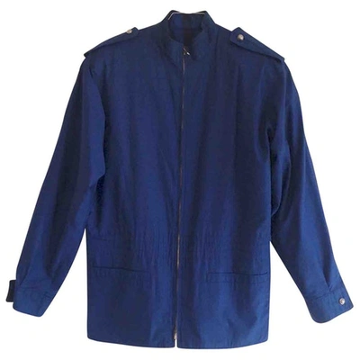 Pre-owned Versace Blue Cotton Jacket