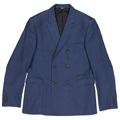 Pre-owned Burberry Blue Wool Jacket