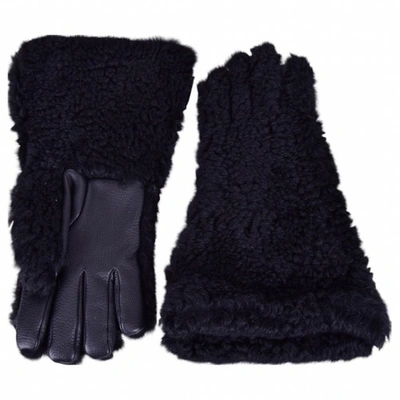 Pre-owned Dolce & Gabbana Black Leather Gloves