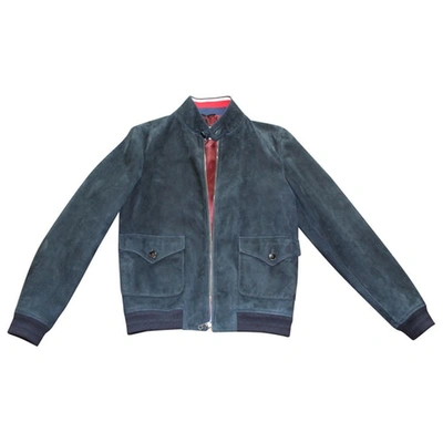 Pre-owned Gucci Navy Suede Jackets