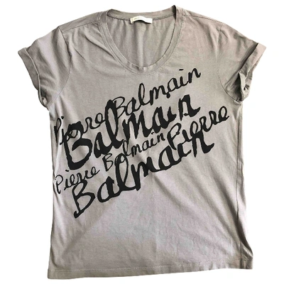 Pre-owned Pierre Balmain Grey Cotton T-shirt