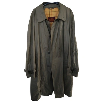 Pre-owned Herno Cloth Trenchcoat In Green