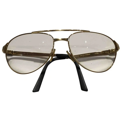 Pre-owned Cartier Gold Metal Sunglasses
