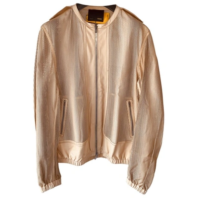 Pre-owned Fendi Beige Leather Jackets