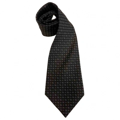 Pre-owned Gucci Silk Tie In Brown