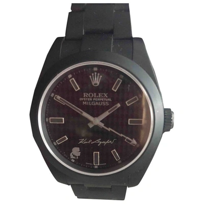 Pre-owned Rolex Milgauss Black Steel Watch