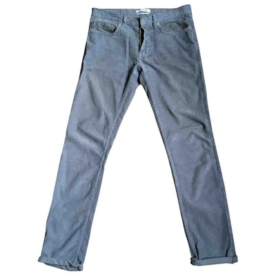 Pre-owned Sandro Velvet Trousers In Turquoise